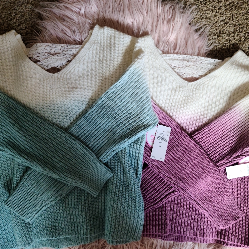 Brand new sz 8 Justice sweaters